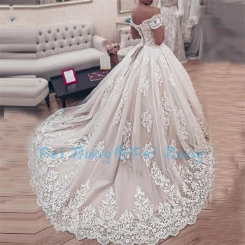 Свадебное платье 2024 Birde Dress С Длинным Рукавом Бальное Платье Роскошные Кружевные Аппликации Vestido De Noiva Robe De Mariee Плюс Размер На Заказ