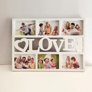 Рамка для фото с любовным коллажем, настенная фоторамка, Дюймовая рамка для фотографий, рамка на память для свадьбы, детской комнаты, домашнего декора, белая