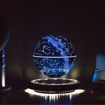 Левитирующая Лампа Магнитный Левитационный Глобус LED Земля Плавающий Вращающийся Глобус Прикроватная Новинка Рождественские Подарки Галактическое звездное небо