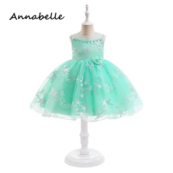 Платье Аннабель в цветочек для свадеб, вечеринок, Дня рождения для маленьких девочек, Розовое вечернее платье с бантом, пышное платье 2024 Новости Моды