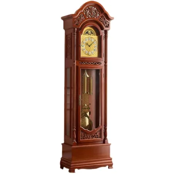 Hermle Дедушкины часы, Европейские роскошные Механические часы из массива дерева, китайские стоячие дедушкины часы, ретро часы с маятником