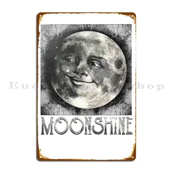Металлическая табличка Moonshine с ржавым характером, классический бар, винтажная жестяная вывеска, плакат