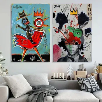J-Jeans-M-Michel B-Basquiats Kraft Club Bar Бумажный Винтажный Плакат Настенная Художественная Роспись Спальня Кабинет Большие Наклейки Для Настенной Росписи Szie