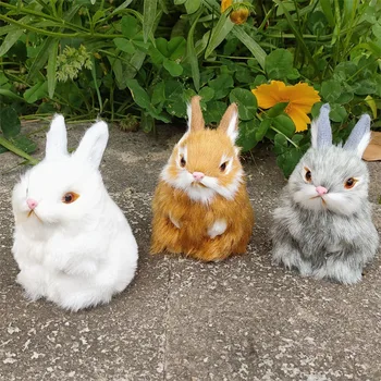 Прекрасный Пасхальный Плюшевый Кролик Украшения для дома Имитация куклы-Кролика Белый Кролик Кулон Модели Животных