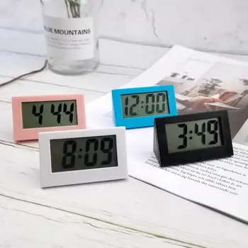 Практичные настольные цифровые часы Настольные часы с батарейным питанием, легко читаемые мини-автомобильные прикроватные часы для студенческих экзаменов, отображение даты
