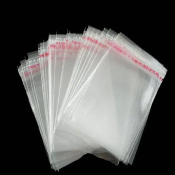 100шт Прозрачный Уплотнительный пакет размером 4x6 см Прозрачный OPP Самоклеящиеся Закрывающиеся полиэтиленовые пакеты
