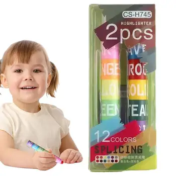Эстетические маркеры, 2 шт., маркеры для книг, яркие цвета, эстетические маркеры для взрослых и детей, выделяющие в домашней школе