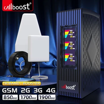 Callboost GSM 2G 3G 4G Усилитель Сигнала 4G Усилитель Сигнала 850 1700 1900 Ретранслятор Комплект Антенны LDPA Ретранслятор Сети Мобильного Телефона