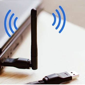 Беспроводная сетевая карта 150 Мбит/с Mini USB WiFi адаптер LAN Беспроводной Wifi приемник Dongle Антенна для ПК Windows