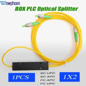 1x2 ПЛК-разветвителя mini sc / upc apc fc для монтажа в стойку ПЛК-разветвитель abs коробка 1: 2 Волоконно-оптический разветвитель в коробке ABS
