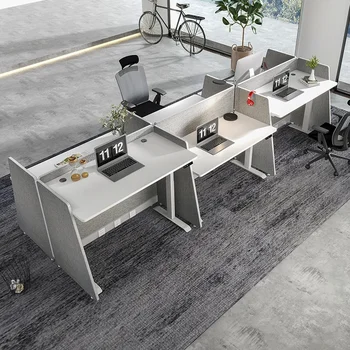 Электрический подъемный стол, комбинация офисного стола и стула, стол для персонала, держатель для карт, компьютерный стол с экраном, двухместный на четыре или шесть персон