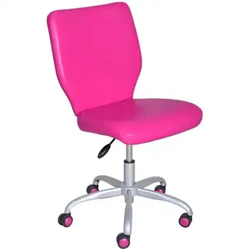 Офисное кресло со средней спинкой и колесиками соответствующего цвета, офисная мебель из искусственной кожи Fushia