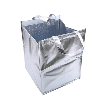 Пакеты для хранения льда из алюминиевой фольги, Изолированный термосумка для еды, Прочные Уличные коробки, Складная сумка-холодильник, сумка для ланча и пикника