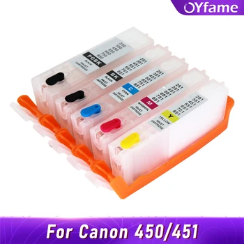 OYfame Для Canon 450 451 Комплект для заправки чернильных картриджей для принтера canon PIXMA MG5440 MG5540 MG6440 Ip7240 MX924 IX6540 IX6840