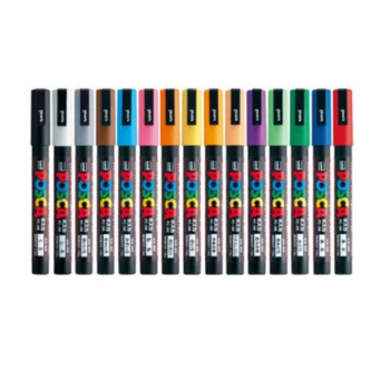 Набор из 17 цветов универсальных маркеров PC-1M Paint Pen Extra Fine Bullet Tip-0,7 мм для рекламы граффити, манги, канцелярских принадлежностей для творчества