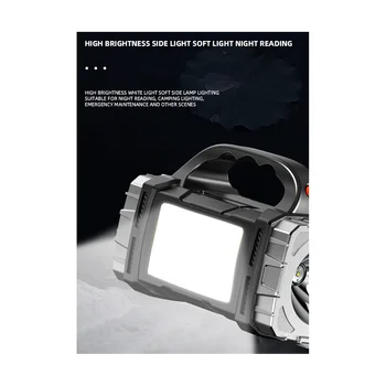 Портативный фонарик на солнечной энергии, USB Перезаряжаемый Водонепроницаемый ручной фонарь, светодиодные фонари для кемпинга на открытом воздухе, пеших прогулок