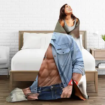 Can Yaman Muscles Blanket С фланелевым принтом для актера, многофункциональные теплые пледы для диванов, автомобильных постельных принадлежностей
