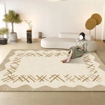 Современная и минималистичная спальня с ковровым покрытием Домашний кабинет Универсальный фланелевый ковер Впитывающий и нескользящий ковер для гостиной