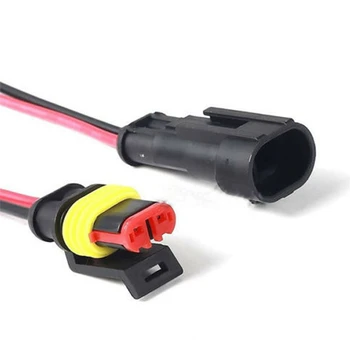 Новые 1 шт. водонепроницаемые электрические разъемы для мужчин и женщин, автоматические быстрые разъемы с кабелем, автомобильный 2-полюсный кабельный разъем